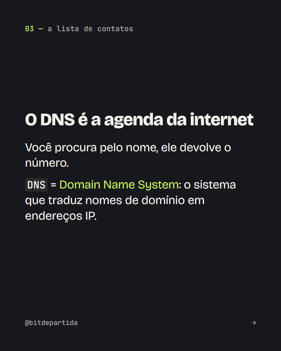 Carrossel sobre DNS, slide 3 de 8